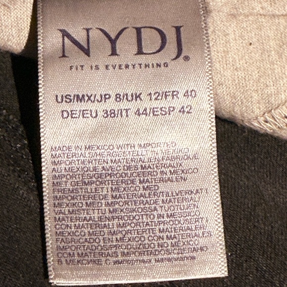 NYDJ Black Straight-Leg Jeans lift tuck technology - Picture 3 of 3